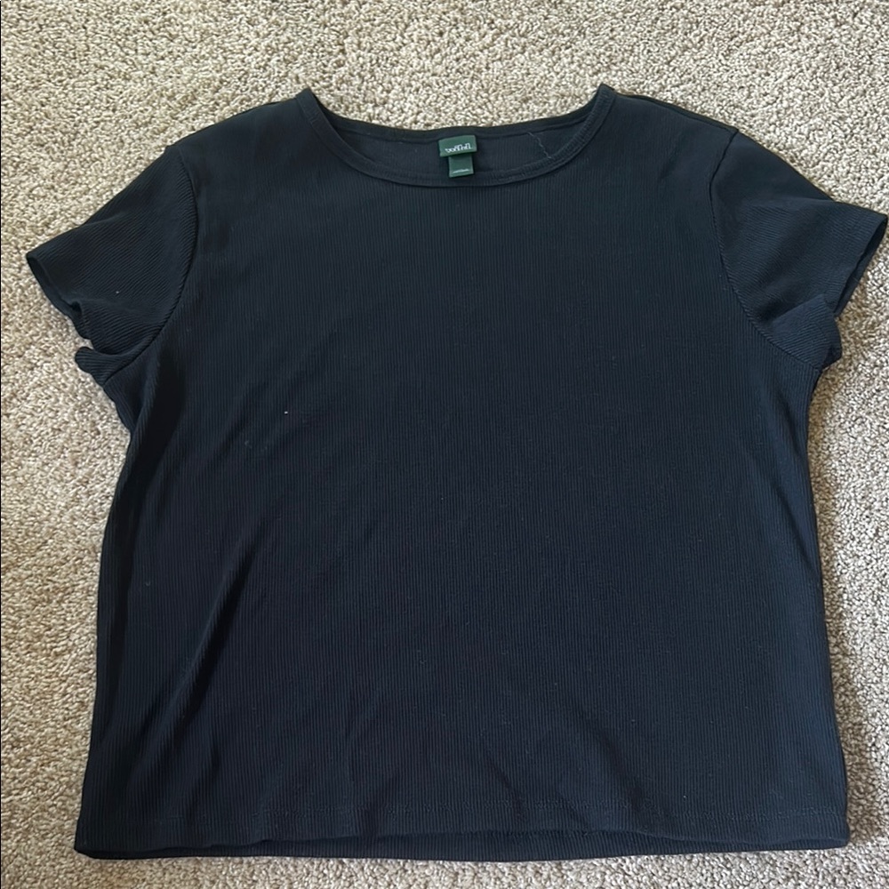 Universal Thread Black Relaxed Short Sleeve Tee